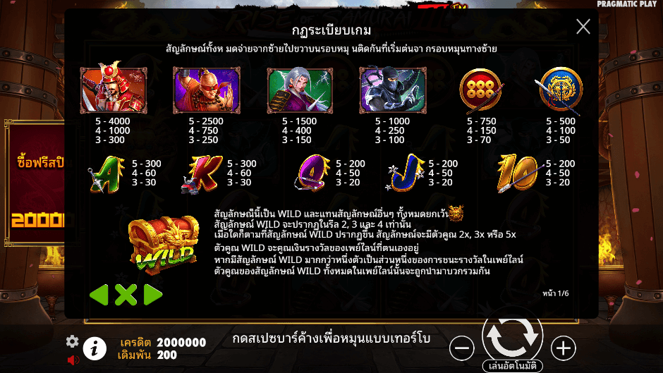 Rise Of Samurai III Pramatic Play joker123 ฝาก ถอน Joker