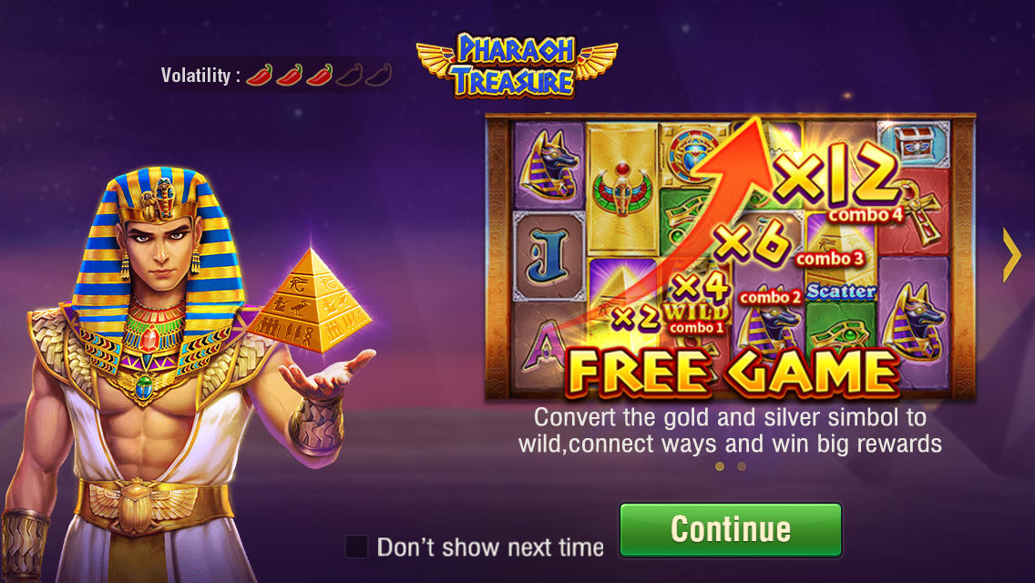 Pharaoh Treasure สล็อตค่าย Jili Slot