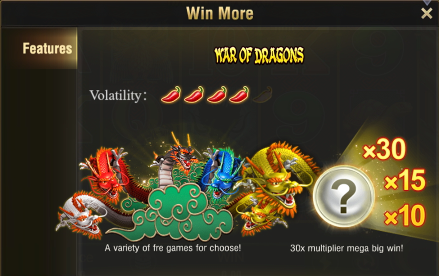 War Of Dragons สล็อตค่าย Jili Games