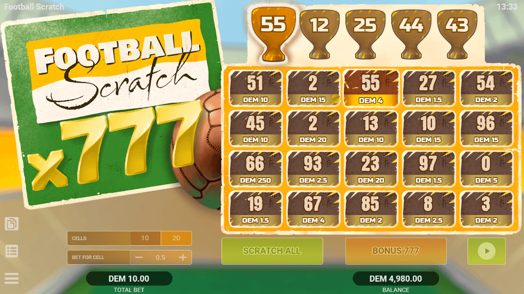 Football Scratch Evoplay Joker123 net