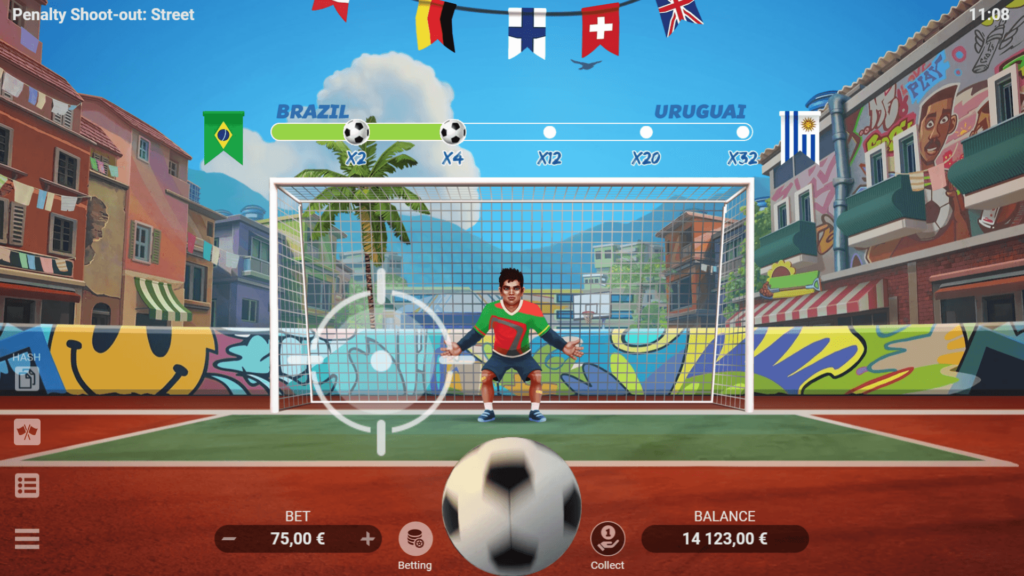 Penalty Shoot-out Street Evoplay สล็อตแตกง่าย Joker slot