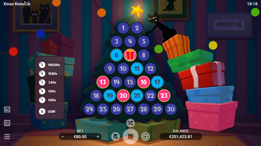 Xmas KenoCat Evoplay สล็อตแตกง่าย Joker slot